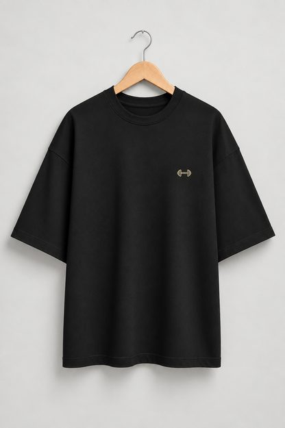Heavy Lifting Club oversized T-shirt — Black, view 1