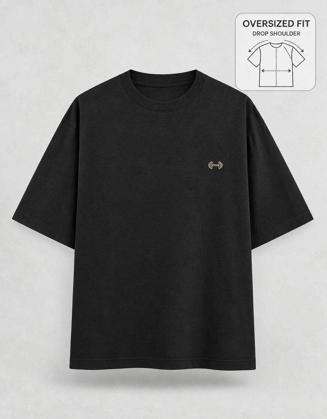 Heavy Lifting Club oversized T-shirt — Black, view 3