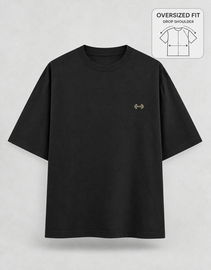 Heavy Lifting Club oversized T-shirt — Black, view 3