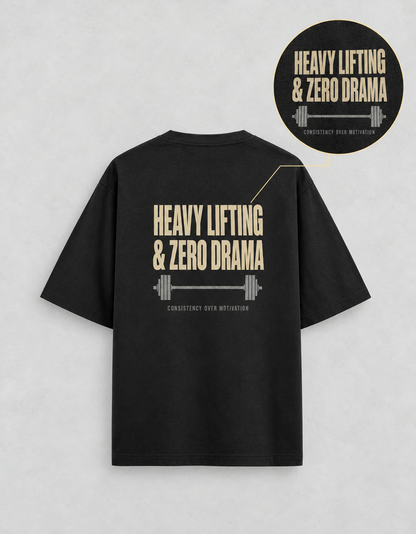 Heavy Lifting Club oversized T-shirt — Black, view 4