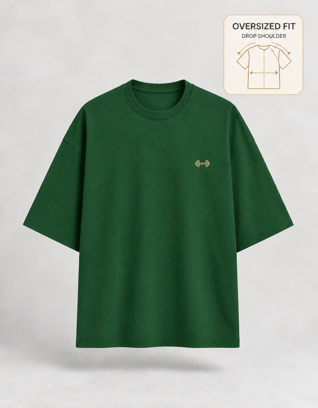 Heavy Lifting Club oversized T-shirt — Bottle Green, view 3