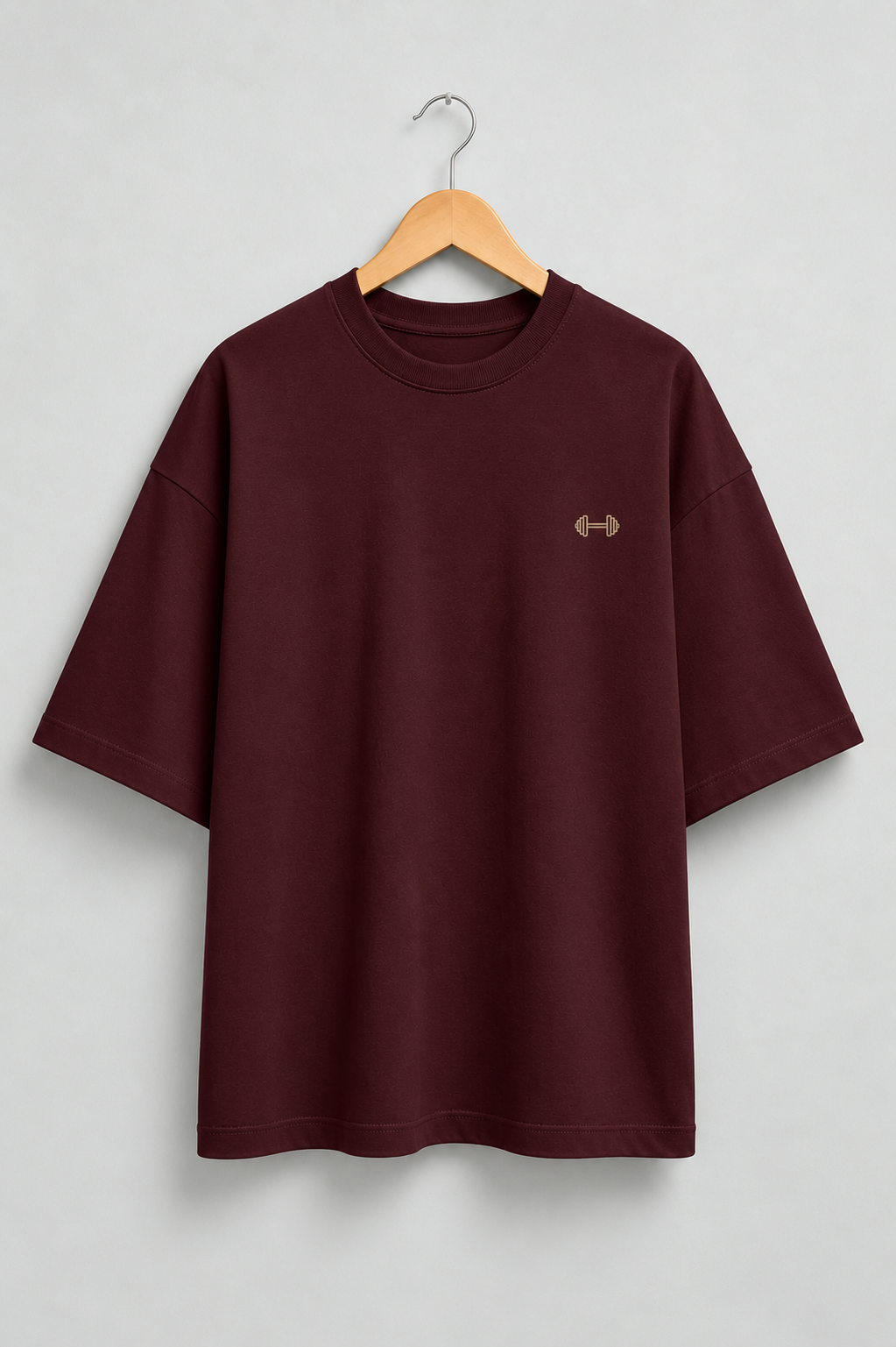 Heavy Lifting Club oversized T-shirt — Maroon, view 1