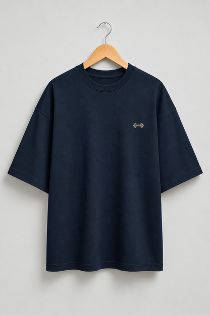 Heavy Lifting Club oversized T-shirt — Navy Blue, view 1