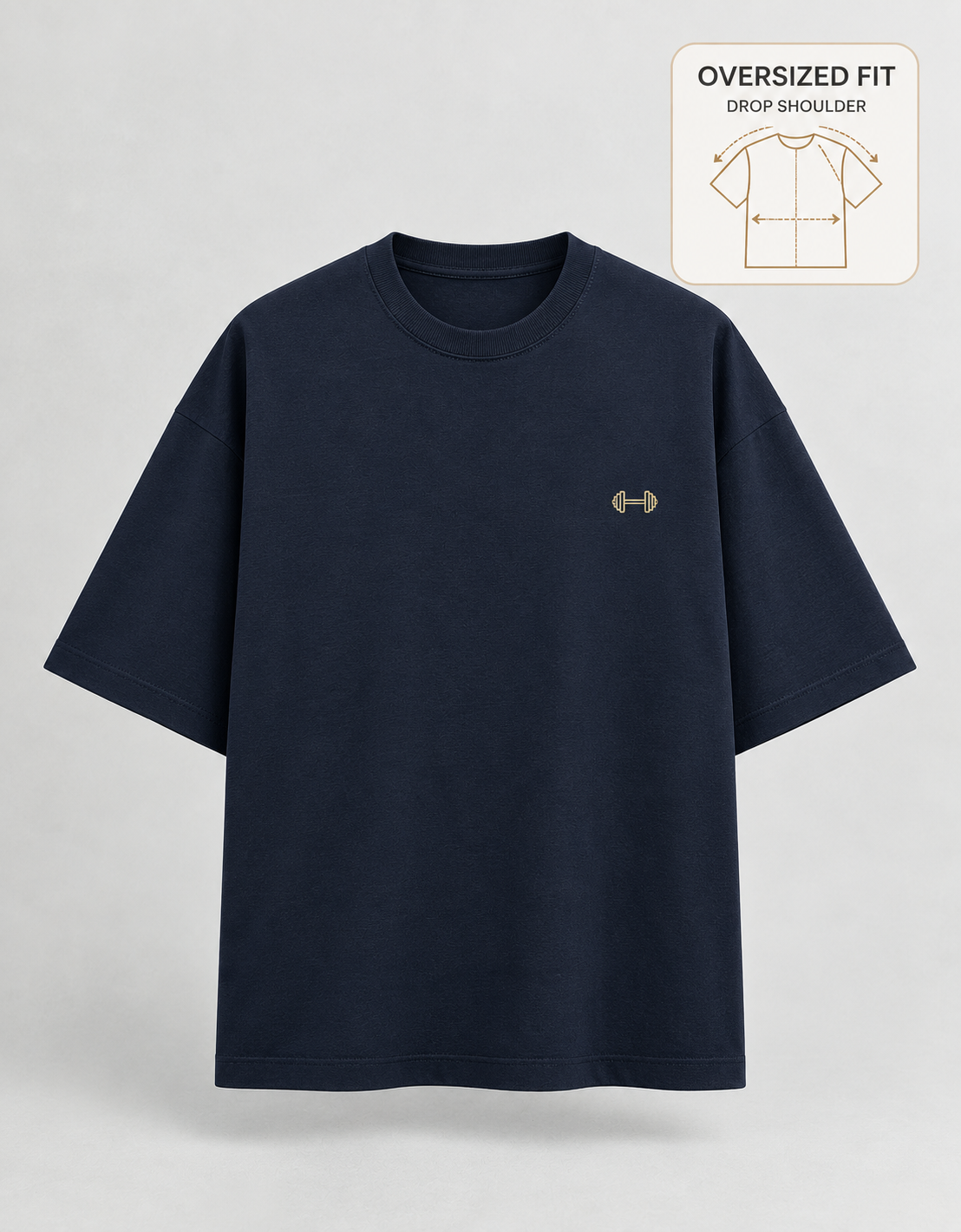 Heavy Lifting Club oversized T-shirt — Navy Blue, view 3