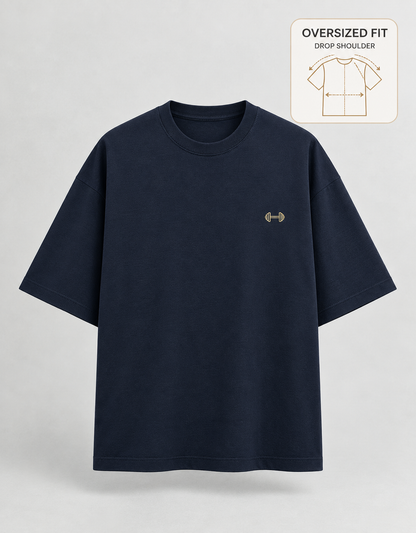 Heavy Lifting Club oversized T-shirt — Navy Blue, view 3