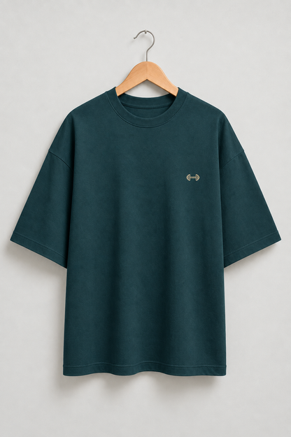 Heavy Lifting Club oversized T-shirt — Petrol Blue, view 1