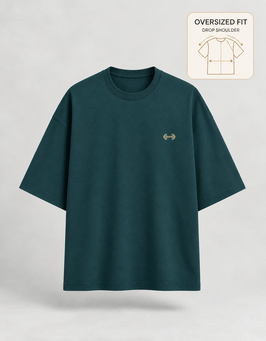 Heavy Lifting Club oversized T-shirt — Petrol Blue, view 3