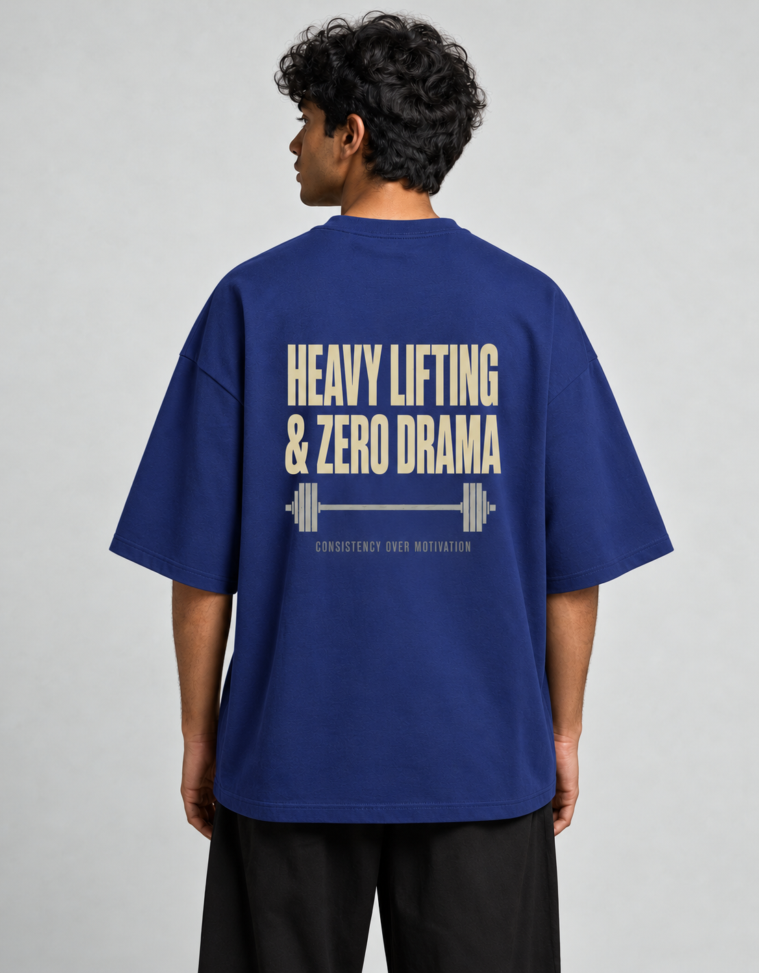 Heavy Lifting Club oversized T-shirt — Royal Blue, view 2