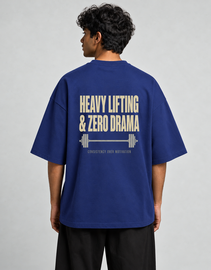 Heavy Lifting Club oversized T-shirt — Royal Blue, view 2