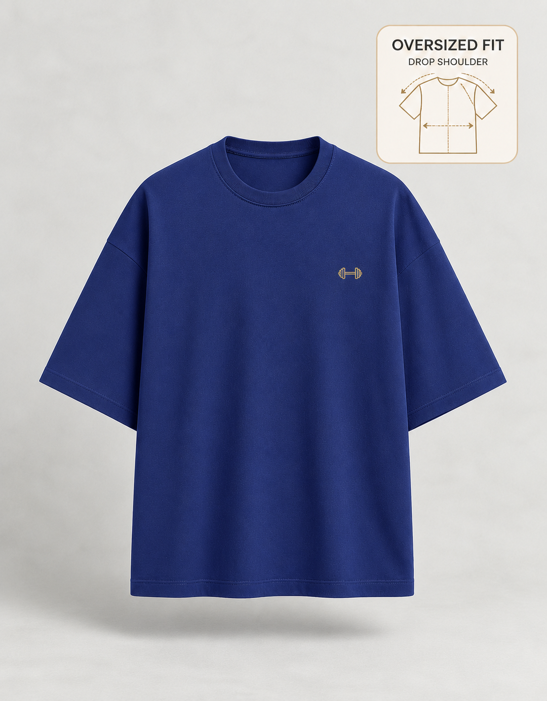 Heavy Lifting Club oversized T-shirt — Royal Blue, view 3