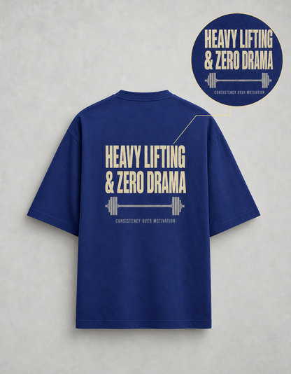 Heavy Lifting Club oversized T-shirt — Royal Blue, view 4