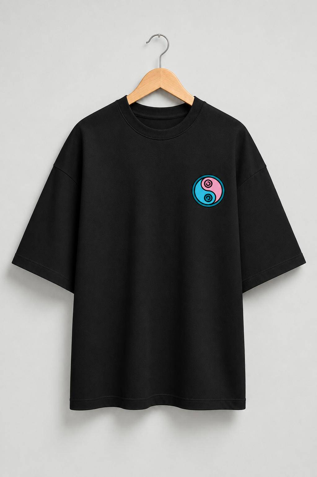 Kung Fu Panda oversized T-shirt — Black, view 1