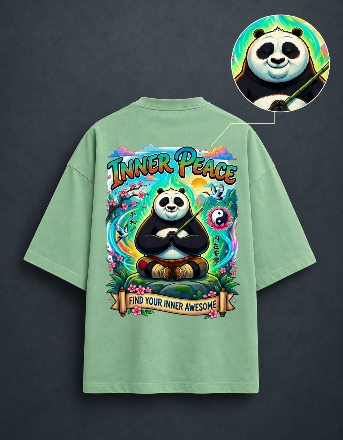Kung Fu Panda oversized T-shirt — Jade, view 4
