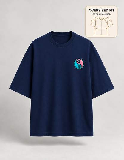 Kung Fu Panda oversized T-shirt — Navy Blue, view 3