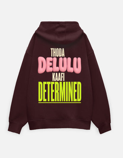 Unisex Oversized Hoodie — Maroon, back