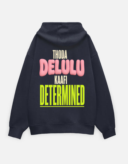 Unisex Oversized Hoodie — Navy Blue, back