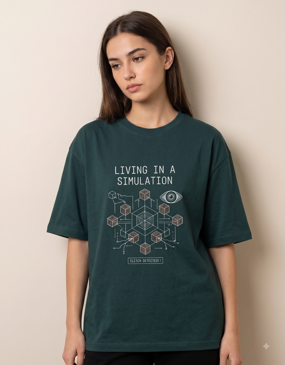 Living in a Simulation - Unisex Oversized T-Shirt