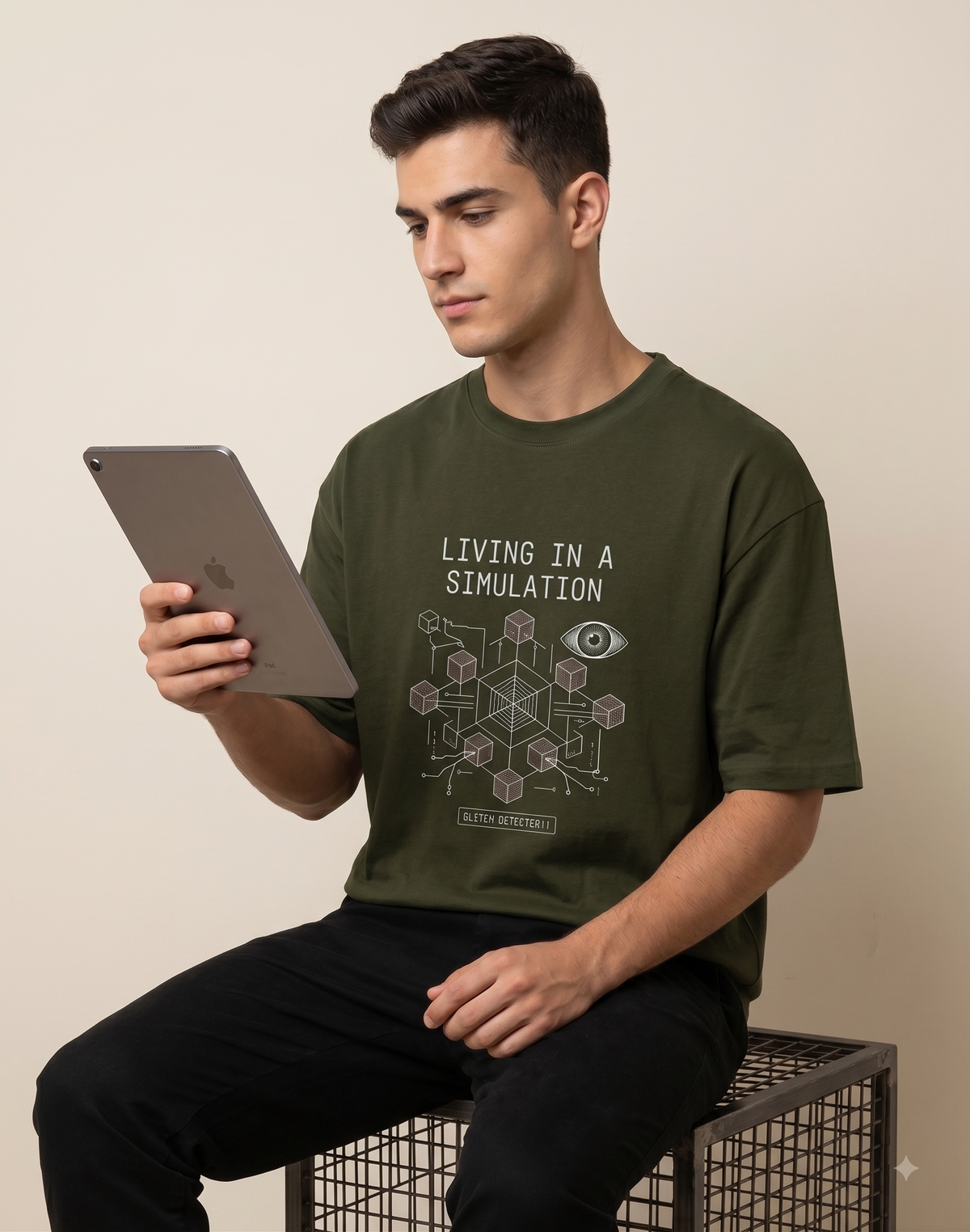 Living in a Simulation - Unisex Oversized T-Shirt