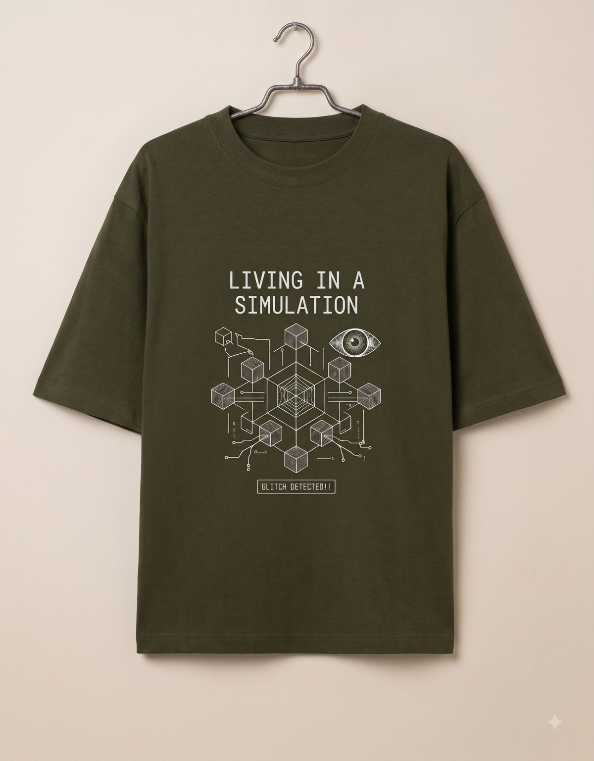 Living in a Simulation - Unisex Oversized T-Shirt