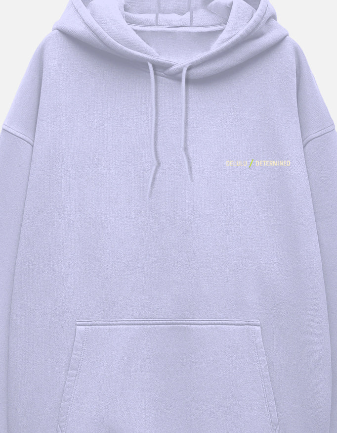 Unisex Oversized Hoodie — Lavender, pocket print