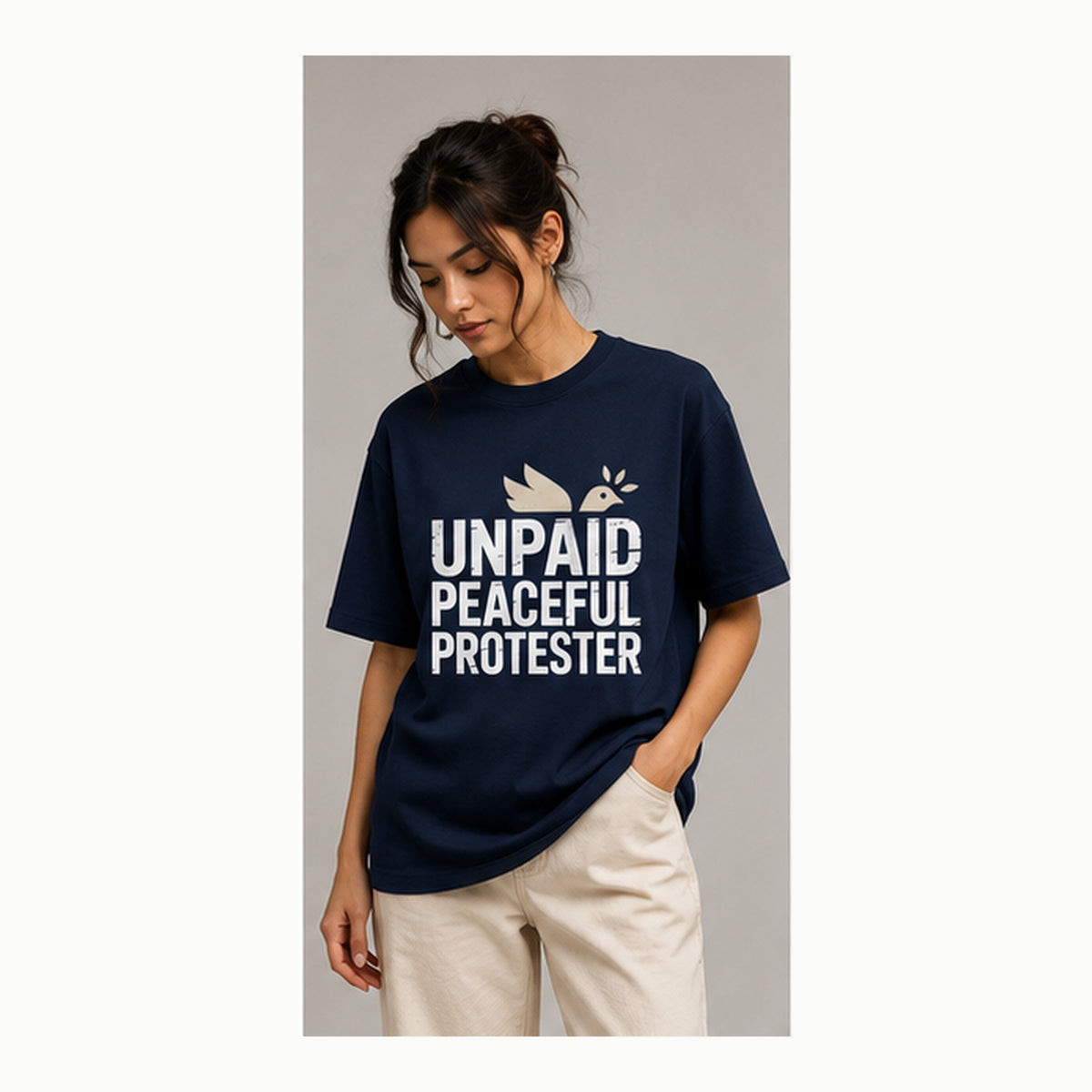 Unpaid Peaceful Protester Classic Crew T-Shirt