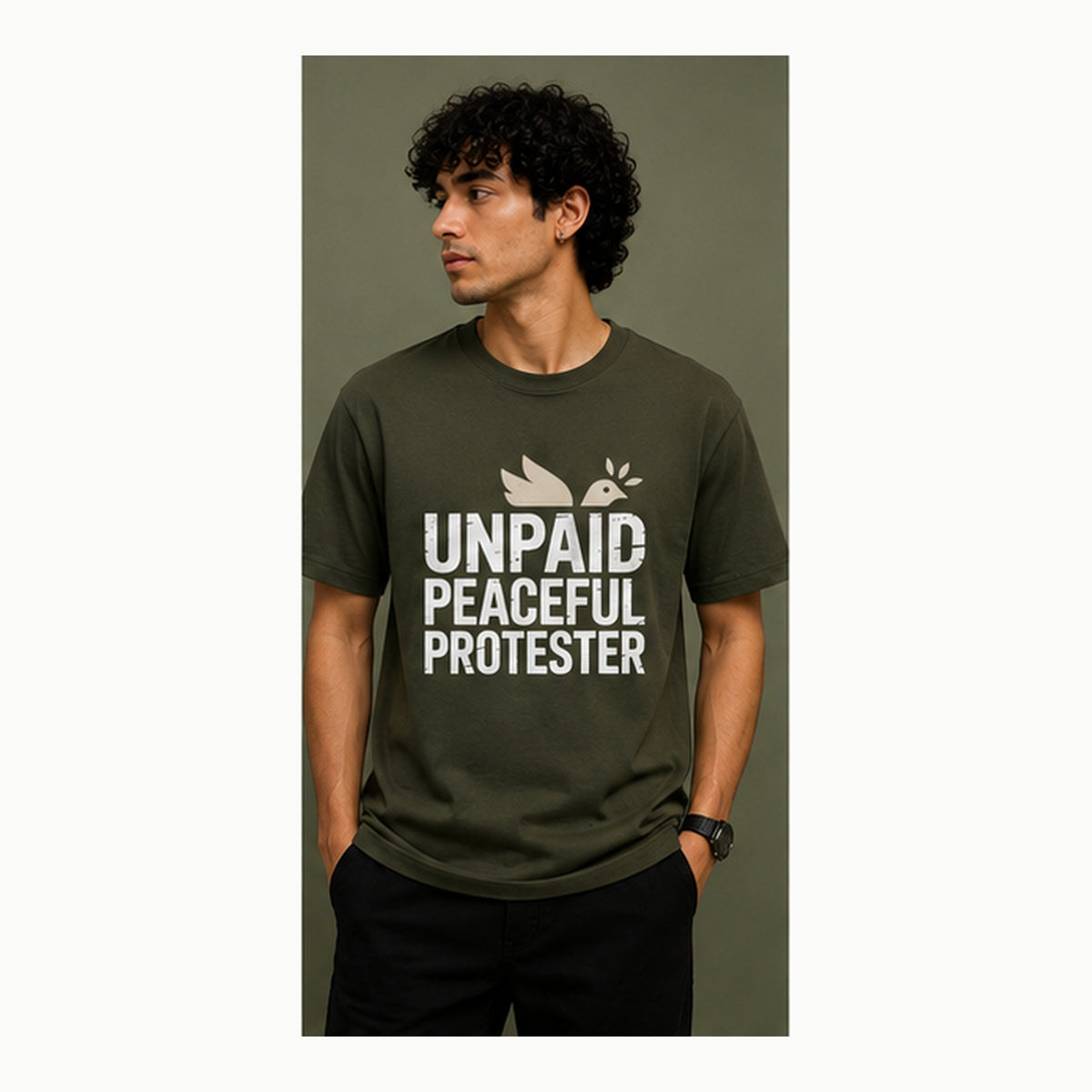 Unpaid Peaceful Protester Classic Crew T-Shirt