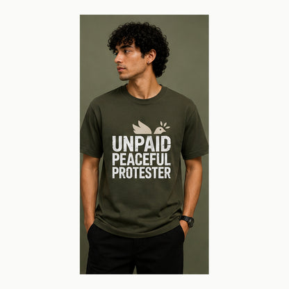 Unpaid Peaceful Protester Classic Crew T-Shirt